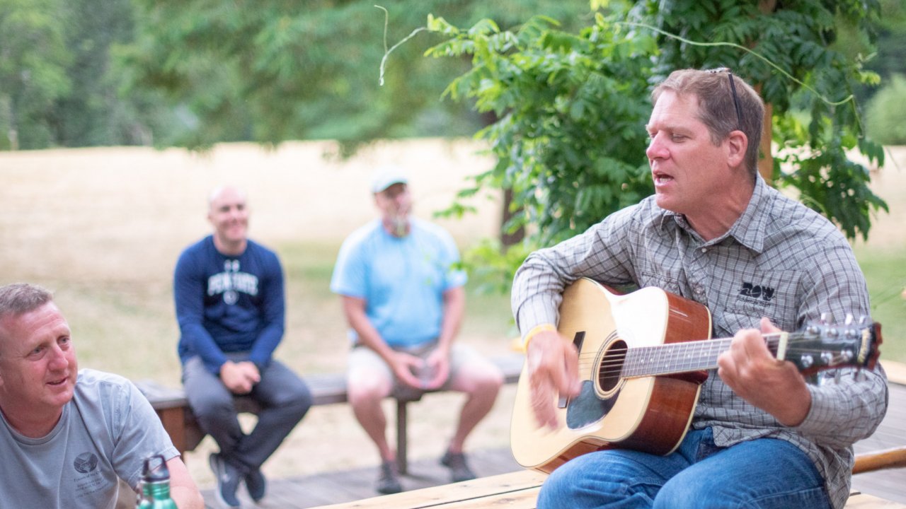 Down time at camp! Oregon river guide