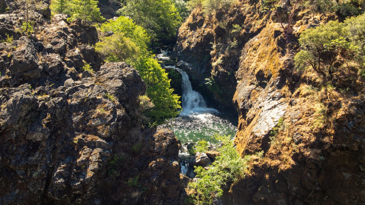 Staircase waterfall in Southern Oregon