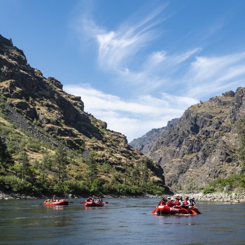 Rafting the Snake River through Hells Canyon with the best adventure travel company in Idaho