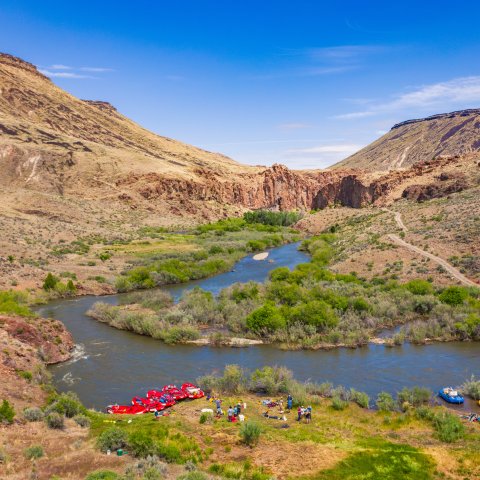 Bruneau River rafting put in, in Southwestern Idaho