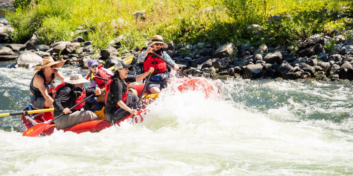 white water rafting group