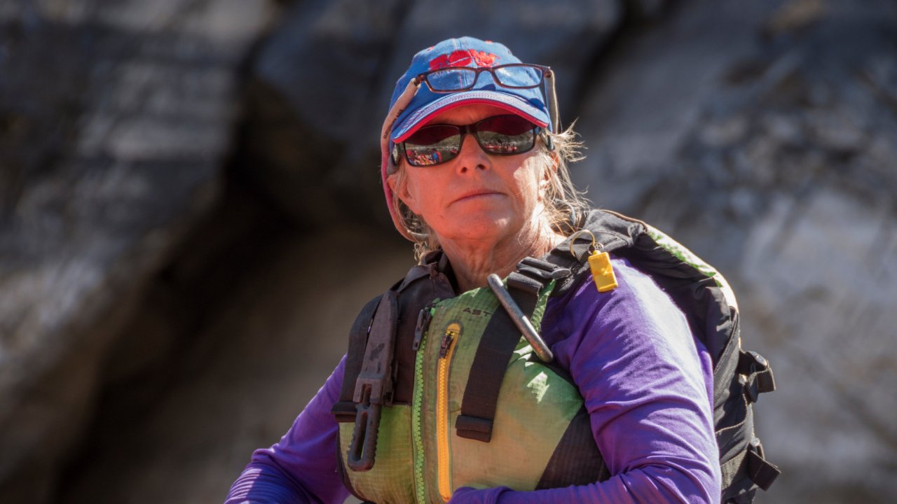 Veteran guide, Connie Kennedy, provides a wealth of experience and knowledge. woman river guide in idaho