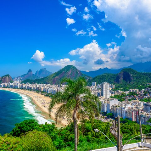 Aerial shot of Rio in Brazil