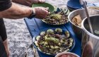 Fresh Mexican cuisine served beachside on a Loreto Baja sea kayak tour, highlighting the cultural and culinary experiences of kayaking in Mexico.