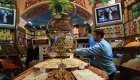 A colorful Turkish market full of spices and traditional goods