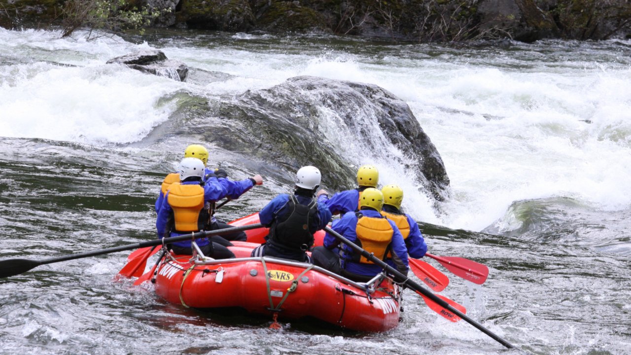 whitewater rafters on the lochsa river in Idaho