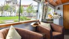 seating area on luxury barge