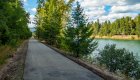 Bike path along the river in North Idaho