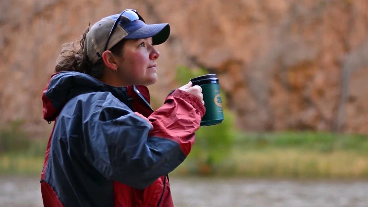woman on the owyhee river