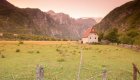 Panoramic view of the valley beneath the Balkans in Albania