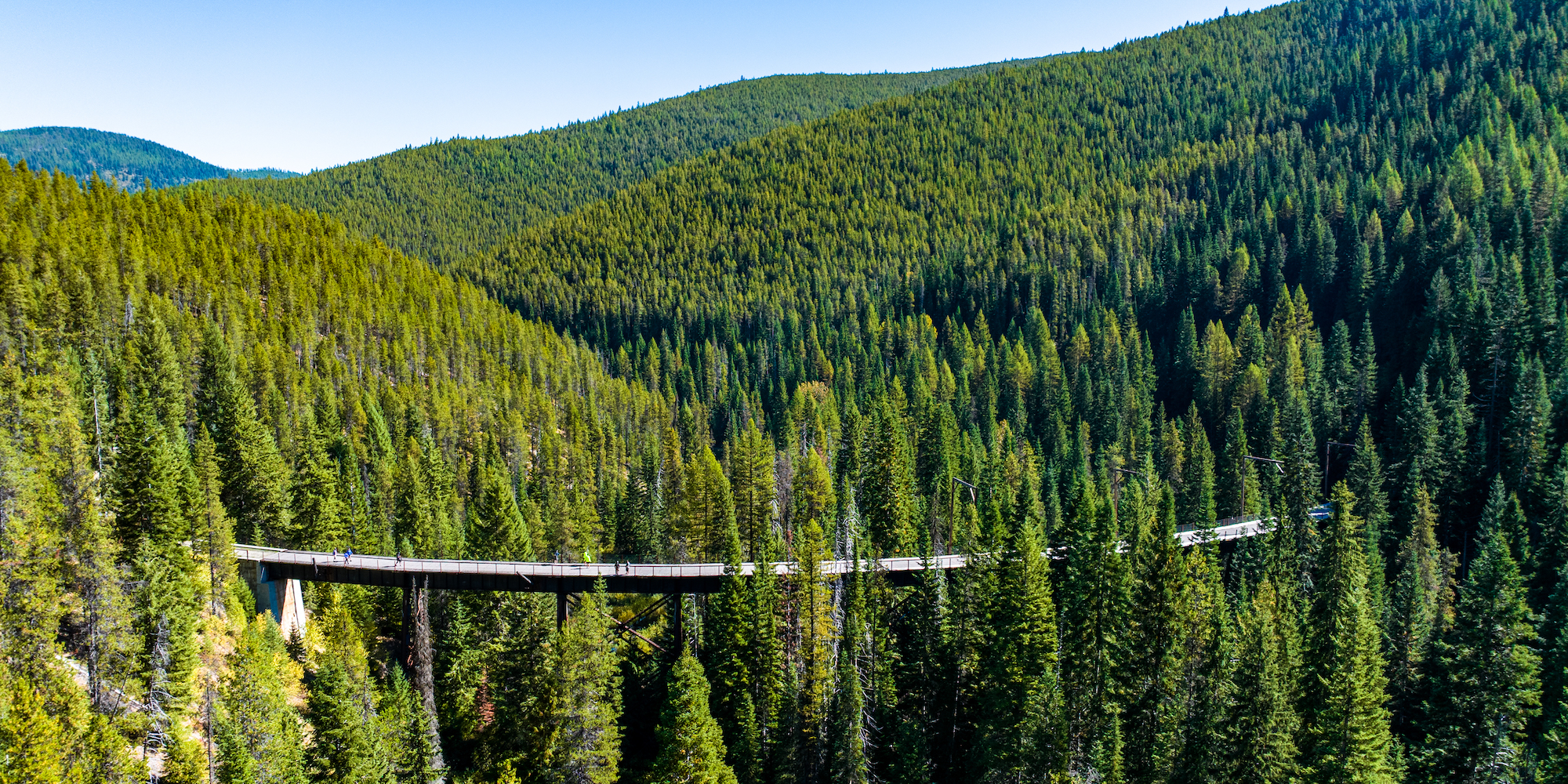 Panoramic view of the Route of the Hiawatha in Idaho