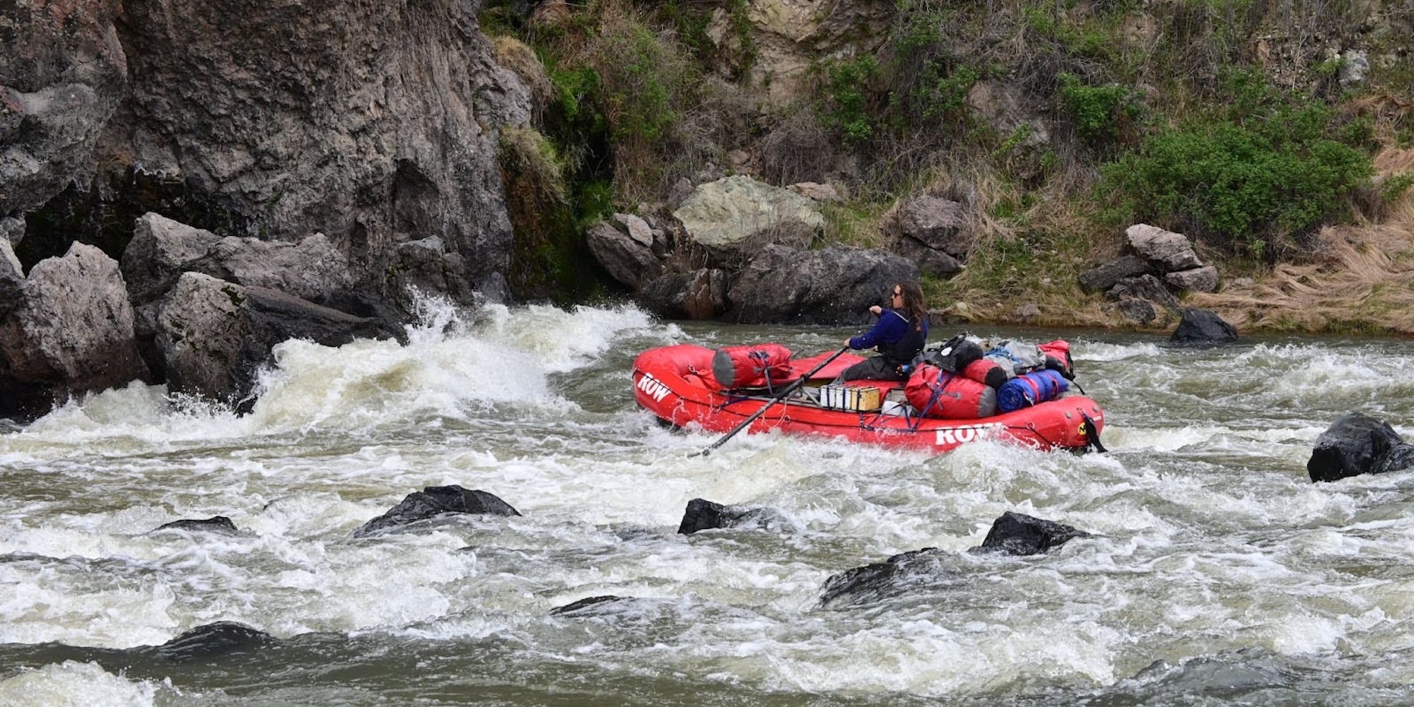 Rowing down the Owyhee River