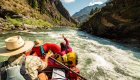 Whitewater rafting on Salmon River Idaho during hiking and camping tour