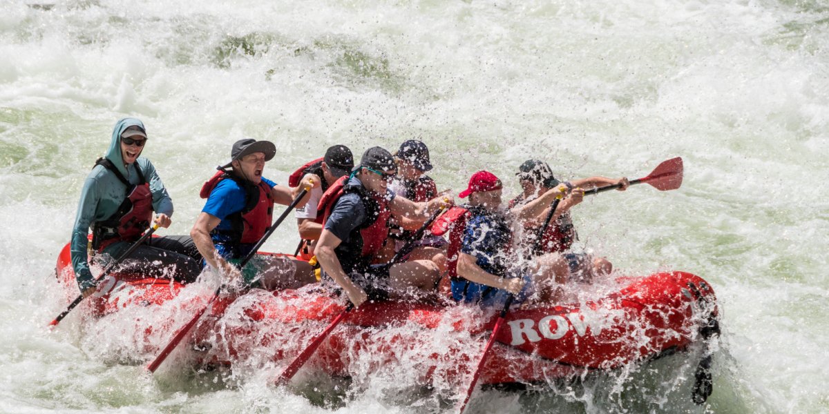 A paddle raft on the Snake River through Hell's Canyon