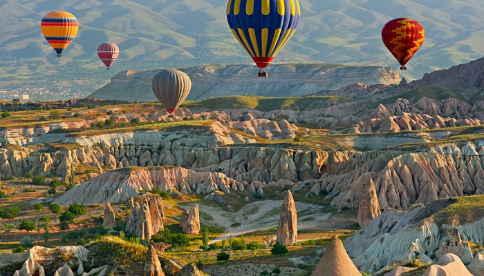 hot air balloons in Turkey